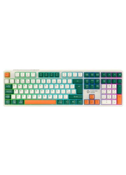 Клавиатура Canyon Shadder GKW-11 RGB Silent Wireless/Bluetooth/USB UA White (CND-SKBW11) VAG Shadder GKW-11 RGB Silent Wireless/Bluetooth/USB U (360977987)