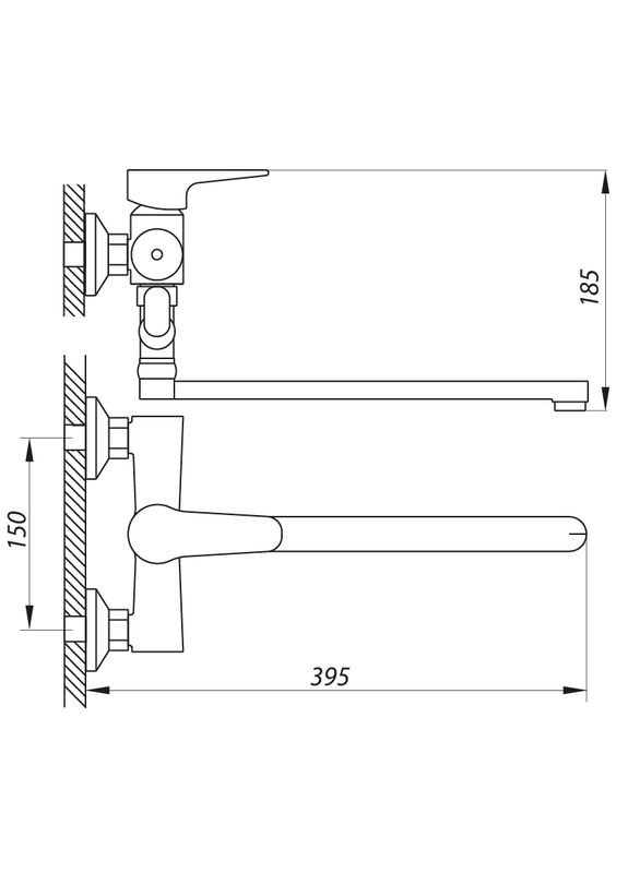 Смеситель для ванны PUD6 045 (ZX2937) Zerix (315151504)