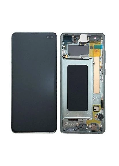 Дисплей G975FD Galaxy S10 Plus в сборе с сенсором и рамкой Prism Green service orig Samsung (400065758)