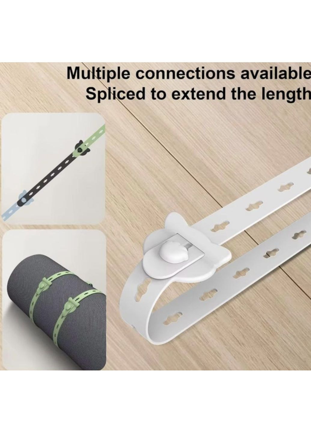 Стяжки для кабелю фіксатор органайзер зажим силіконові 15 шт 3М Чорний Captain (356680633)