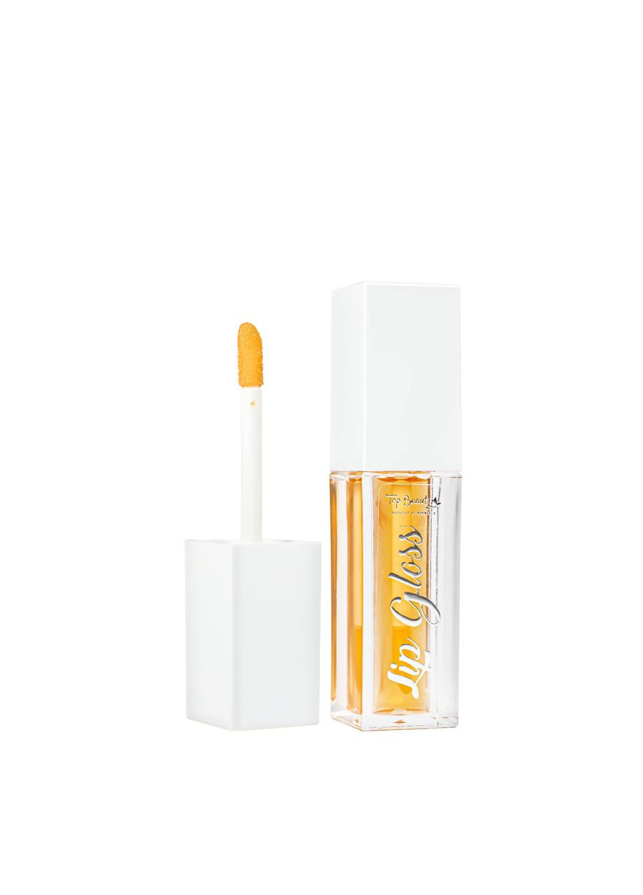 Блеск-бальзам для губ Orange с натуральными маслами. 5 мл Top Beauty (367985729)