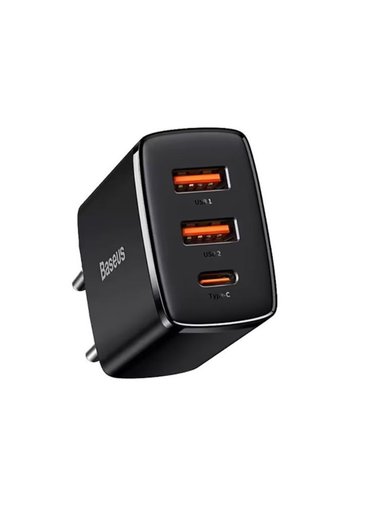 Мережевий зарядний пристрій Compact Quick Charger 2U+C 30 W EU Black (CCXJ-E01) Baseus (333031898)