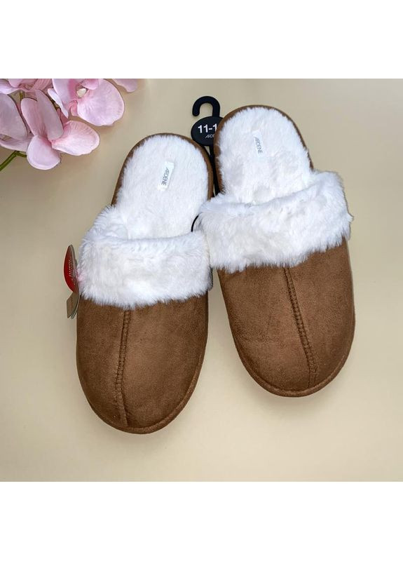 Хатні капці утеплені з ефектом пам'яті для жінки Memory foam OB-FW30588-05 коричневий Ardene (370270731)