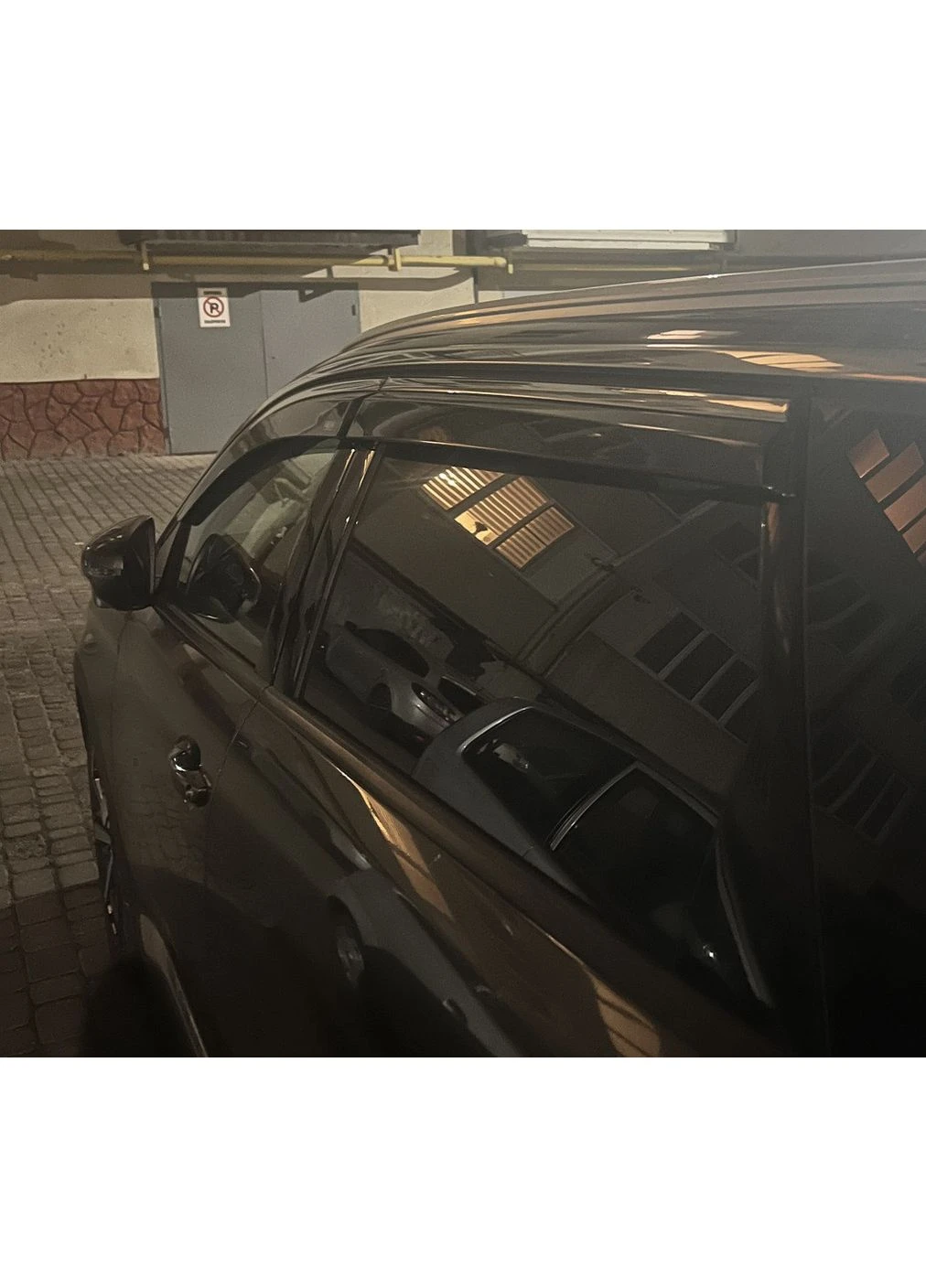 Ветровики с хромированным молдингом (4 шт., ) для Peugeot 5008 2016-2023 гг Niken (389251410)