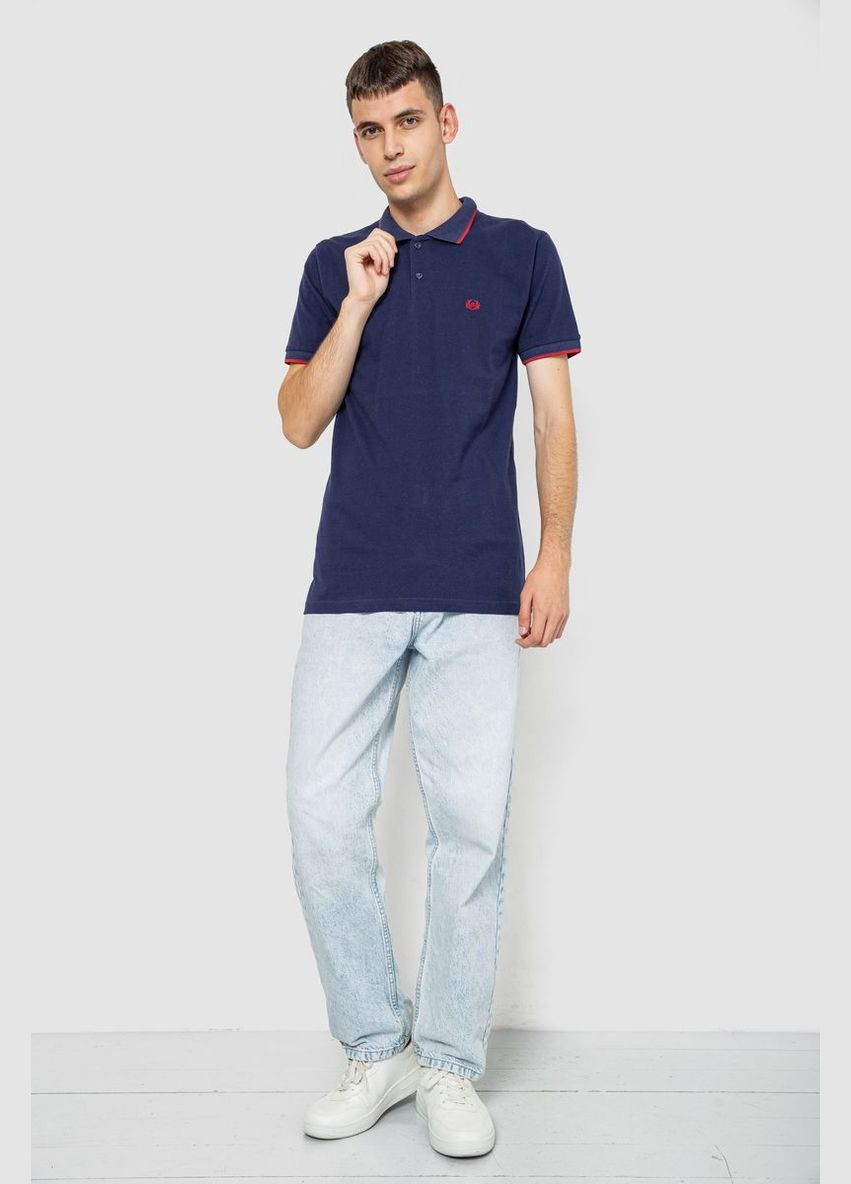 Темно-синяя поло мужское котоновое Ager 247R301