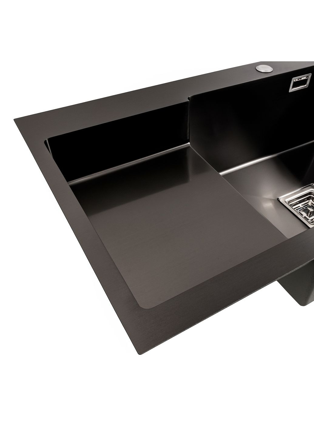 Кухонная мойка 78*50С R PVD черная Handmade (углубленная полка) Platinum (292014052)