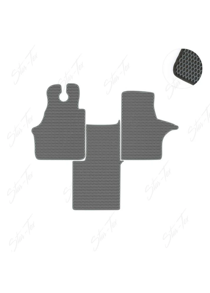 Комплект ковриков на 1-й ряд на Mercedes-Benz Vito W638 (1995 - 2003) 1+1 EVA/Сота малая Серый + Серый Star-Tex (384996377)