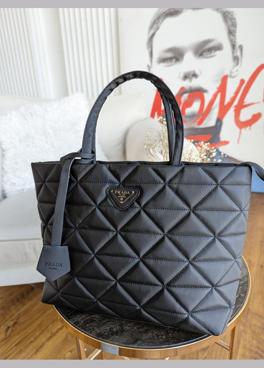 Сумка жіноча чорний шопер сумочка нейлонова No Brand (322464639)