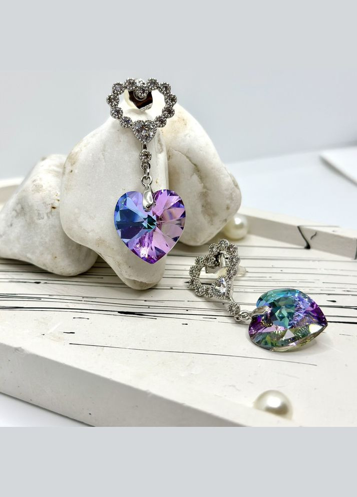Шикарные вечерние сережки с кристаллами Swarovski, цвет райское сияние Xuping (303139507)