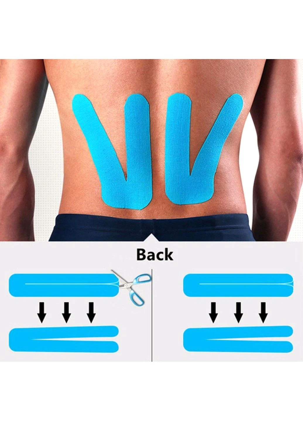 Кінезіо тейп kinesiology tape еластичний пластир для тіла спини та шиї в рулоні (червоний) 5см х 5м FITCRUSH (342059974)
