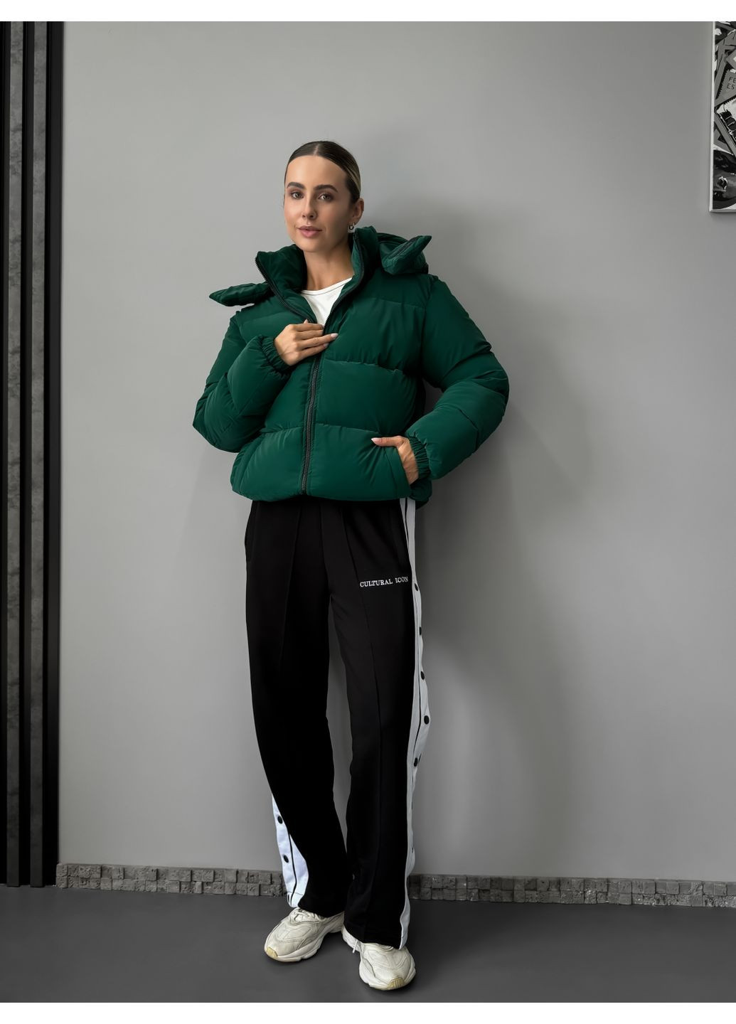 Смарагдовий зимній Пуховик Seventy.Eight