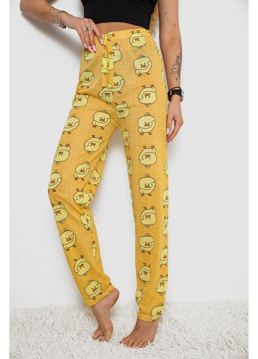 Штани жіночі домашні, колір жовтий, 238R58009 Ango (327795920)
