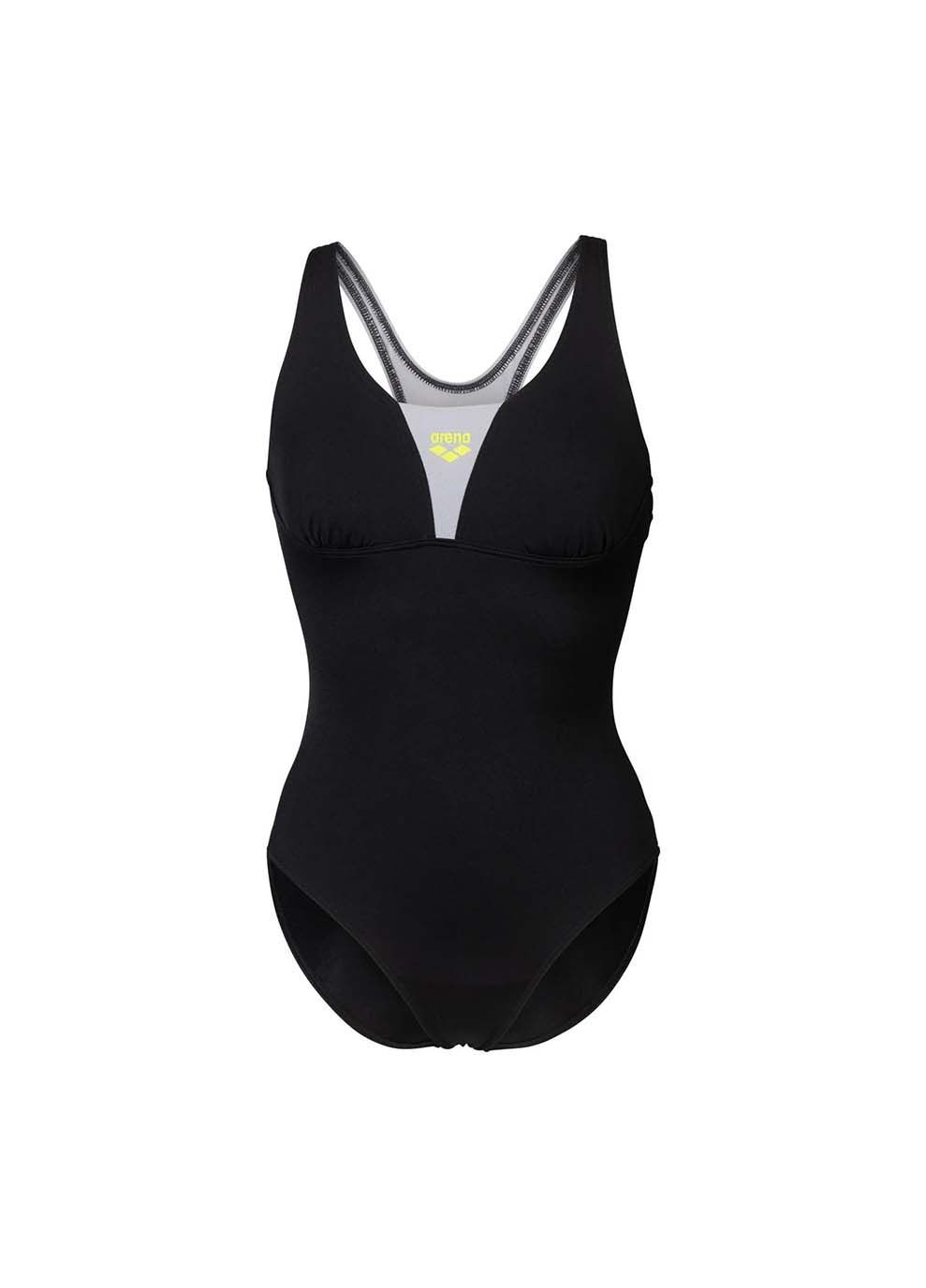 Черный демисезонный купальник закритий для женщин swimsuit control pro solid черный Arena
