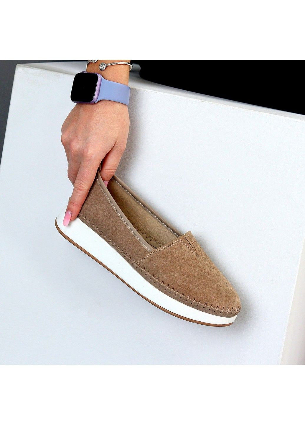 283 Мокасини Замшеві Бежеві KDSL (317633682)