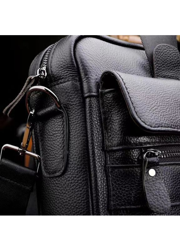 Чоловіча сумка-портфель А4 для документів Qvant 8831 - Чорна Tiding Сумки для ноутбуків (366889835)