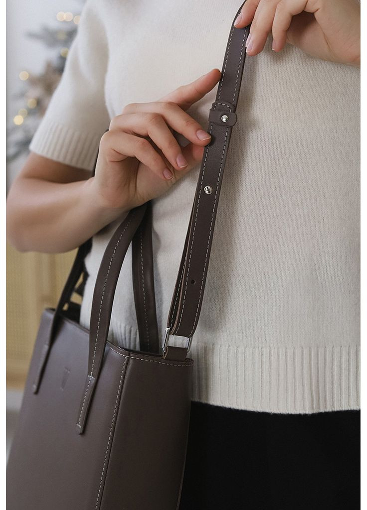 Кожаный шоппер Nancy темно-бежевый The Wings (348358664)