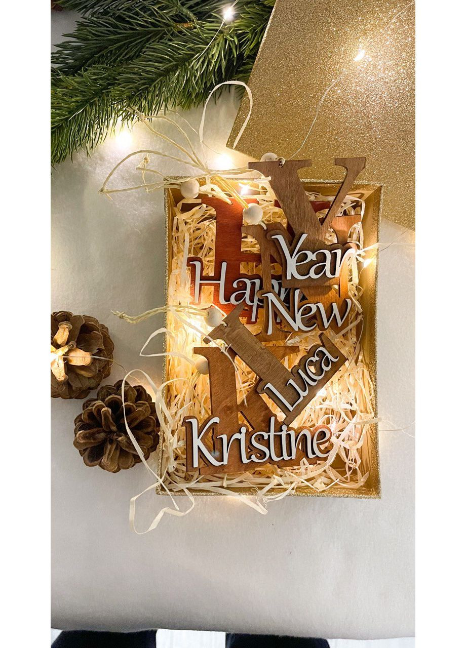 Ялинкова прикраса - ініціал з іменем WittleWood (369729961)