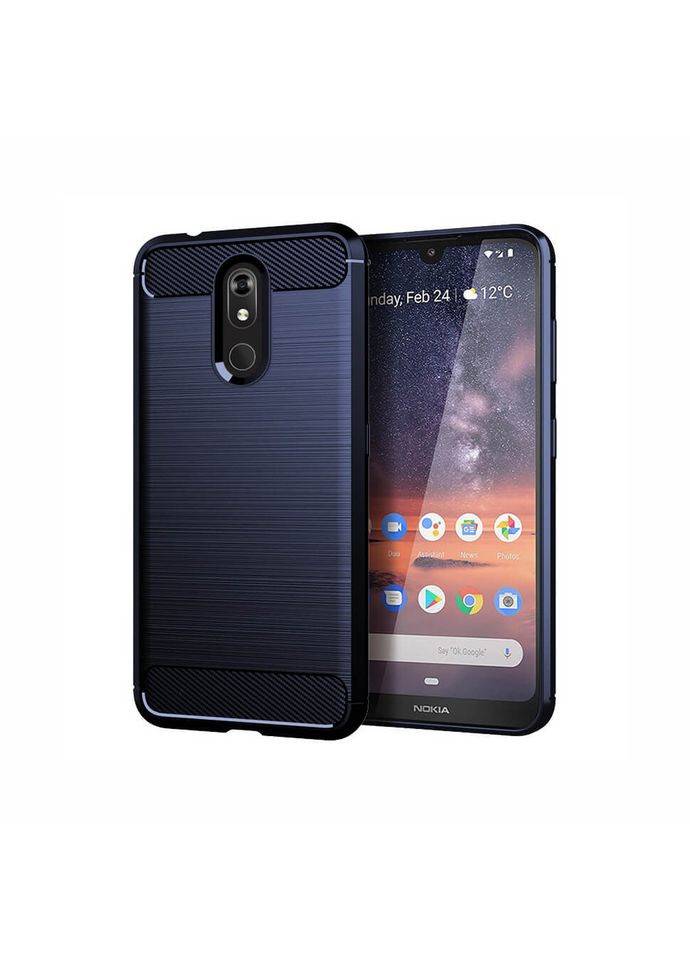 Накладка Carbon Fiber для Nokia 3.2 Navy Blue Lenuo (361902787)