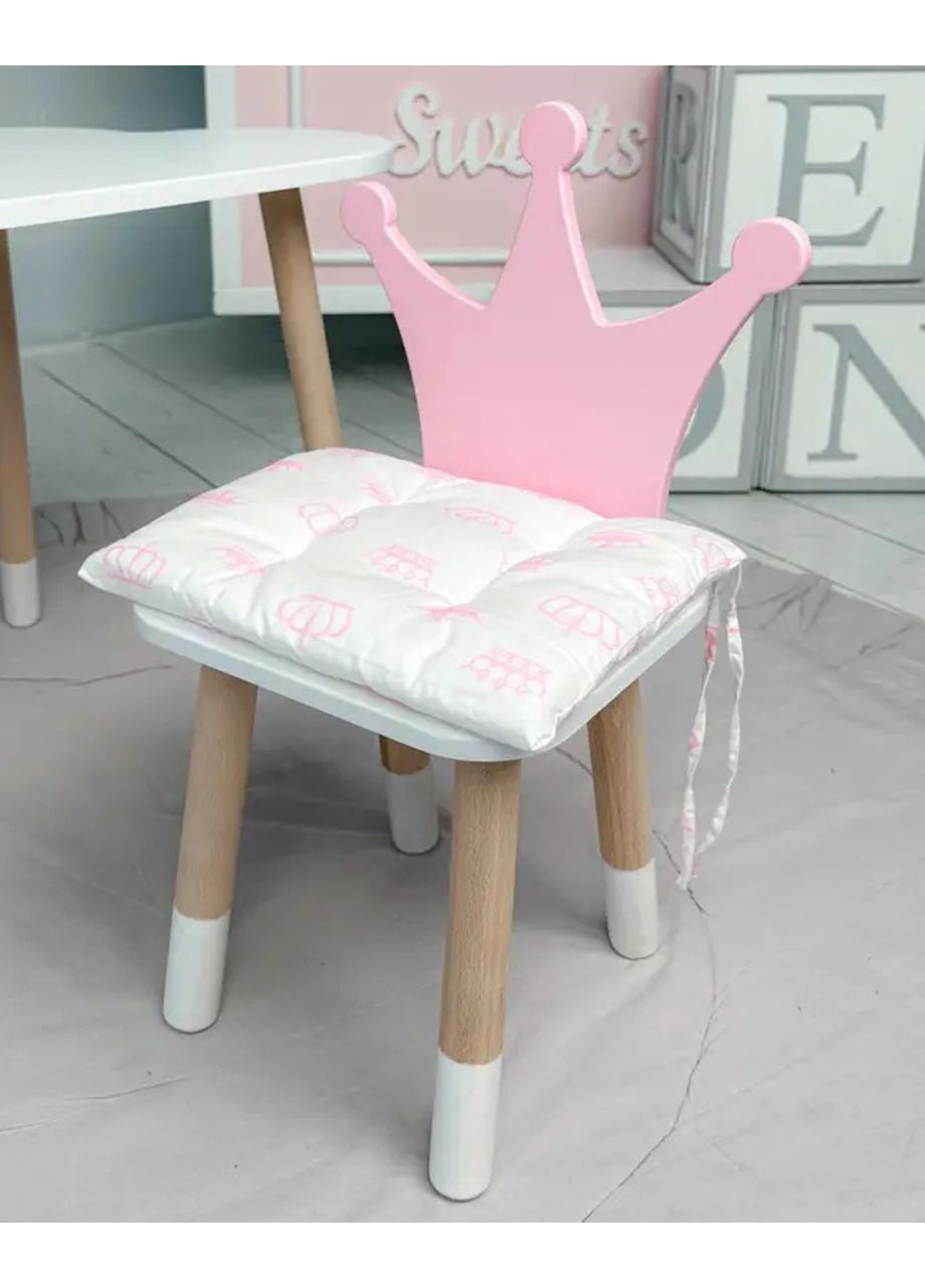 Подушка м'яка для дитячого стільчика 23х28, біла No Brand (366393902)