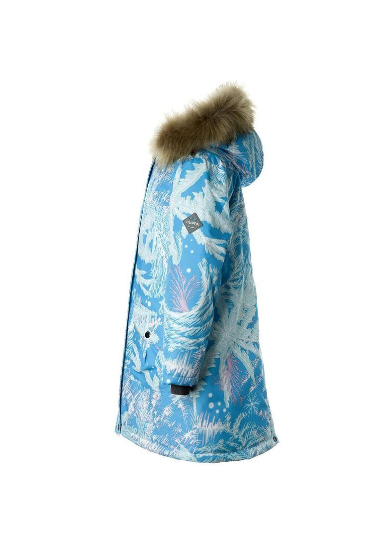 Блакитна куртка-парка зимова mona 2, р.122, блактиний з принтом () Huppa 12200230-34260-122
