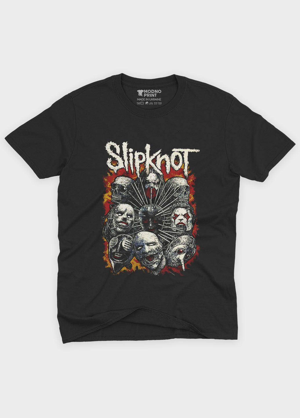 Женская футболка ODNO с рок-принтом "Slipknot" M (TS001-5-BL-004-2-308-F) Modno - (290117048)