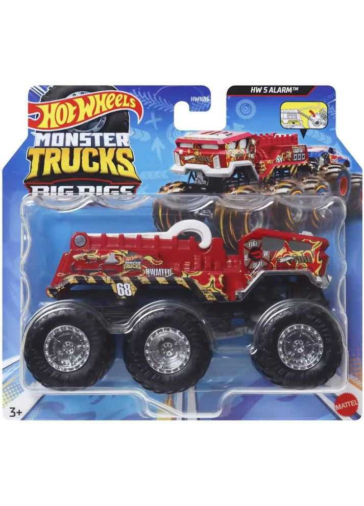 Машинка-внедорожник Monster Trucks Big Rigs HW 5 Alarm HWN86-94 Hot Wheels (322035556)