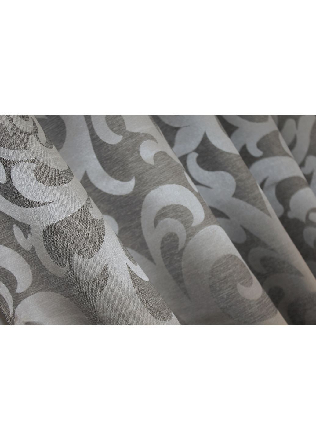 Комплект коротких штор Жакард Вензель № 293ш Сірий 130х170 см 2 шт (35-0017) VR-Textil (298124784)