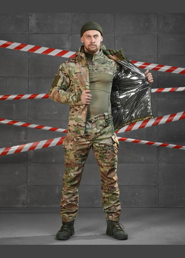 Зимний тактический костюм 762 Мультикам софтшелл флис силиконовый утеплитель No Brand (340559259)