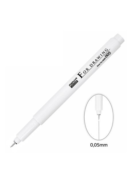 Лайнер Marvy 4600-S Черный 0.05 мм Marvy Uchida (336947384)