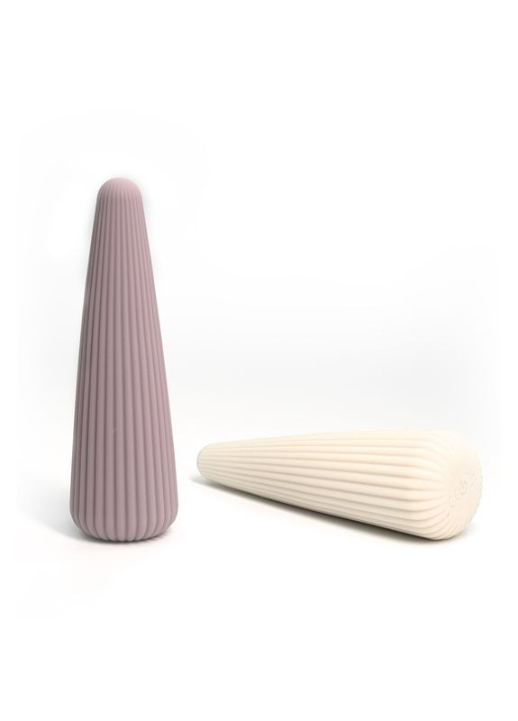 Вібратор-конус рельєфний, 10 режимів, бежевий, 12.8 х 3.8 см Sweet Em (371907537)