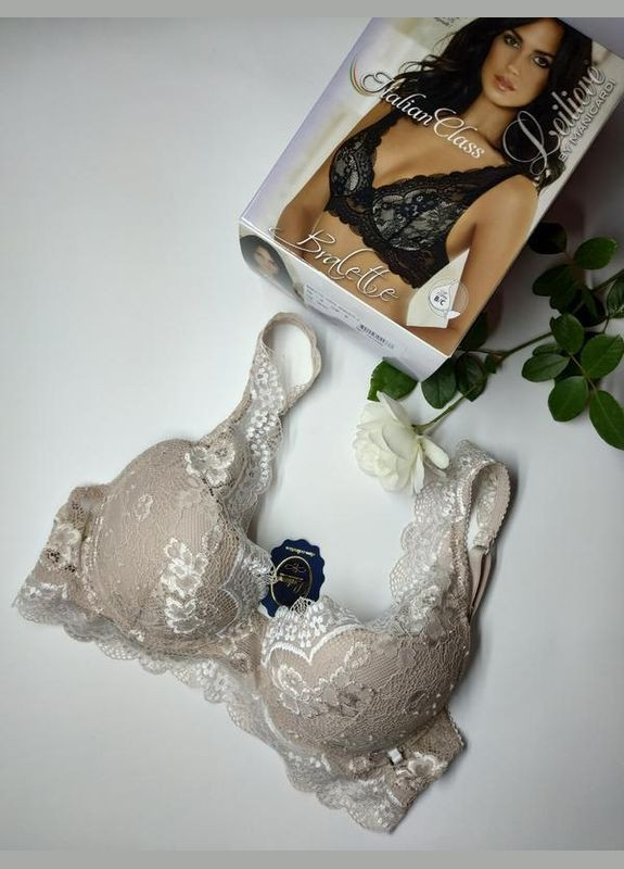 Бежевый бралетт красивенный бюстгальтер-браллет 6168 Leilieve полиамид