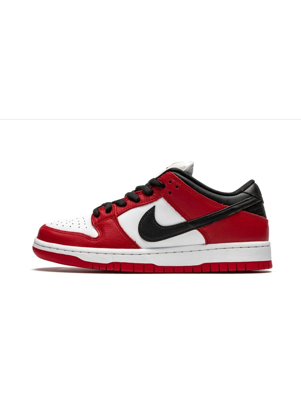 Комбіновані кросівки sb dunk low pro red/white bq6817-600 Nike