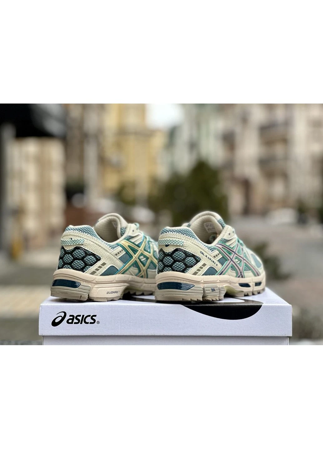 Бежевые демисезонные кроссовки мужские asics gel-kahana 8 beige mint асикс гель кахано 8 бежевые No Brand