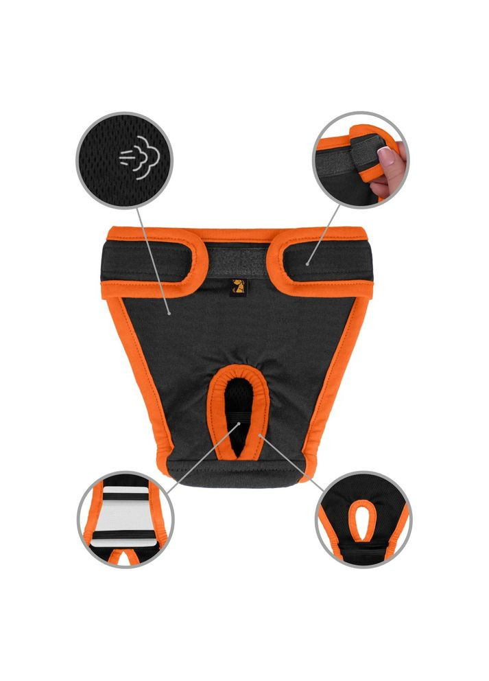 Труси гігієнічні для собак XL трикотажні регульовані сірі обхват 40-51 см 672411/Т BronzeDog (268987624)