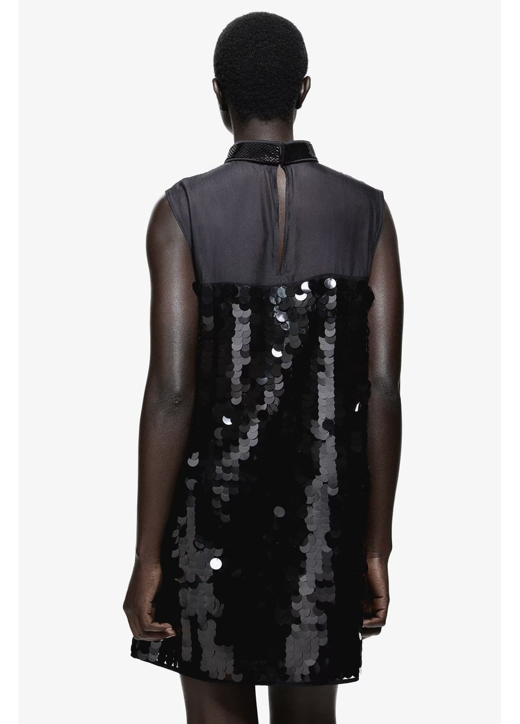 Черное праздничный, вечернее платье женская платье-майка H&M однотонное