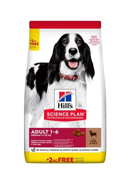 Сухой корм для собак средних пород SP Adult Medium Breed, с ягненком и рисом, BONUS Bag 12+2 кг (052742025872) Hill's (365680232)