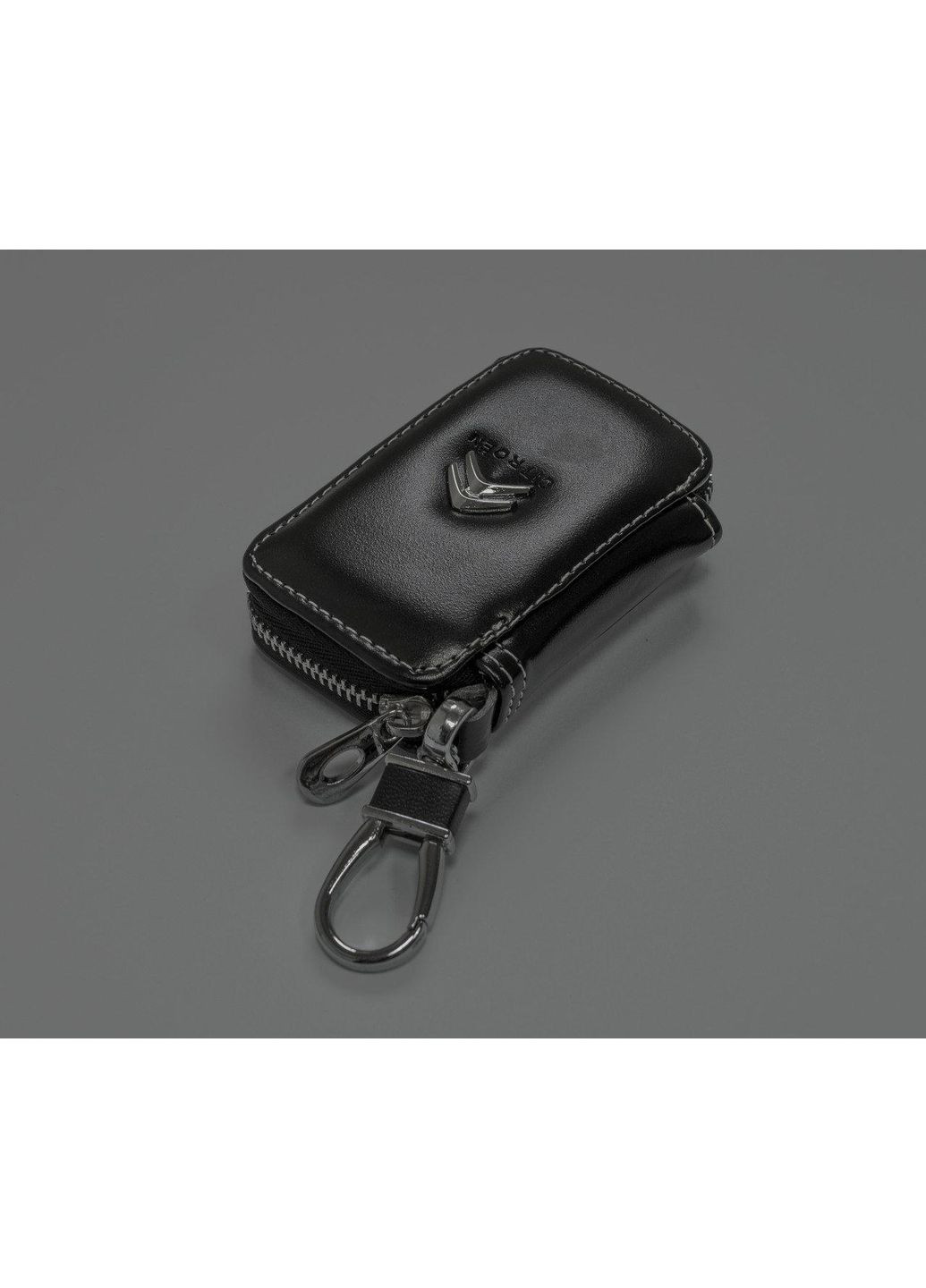 Ключниця, шкіряна автоключниця з логотипом СИТРОЕН (чорна 17011) Citroen (360949163)