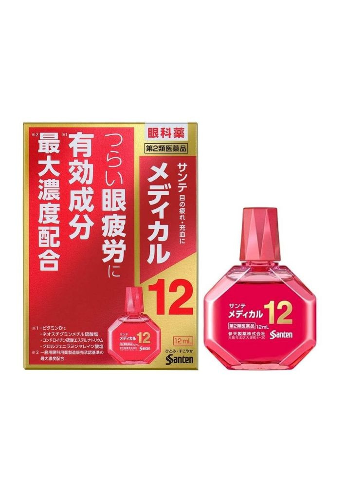 SANTEN Medical 12 краплі від втоми та почервоніння очей 12 мл Santen Pharmaceutical (307253881)
