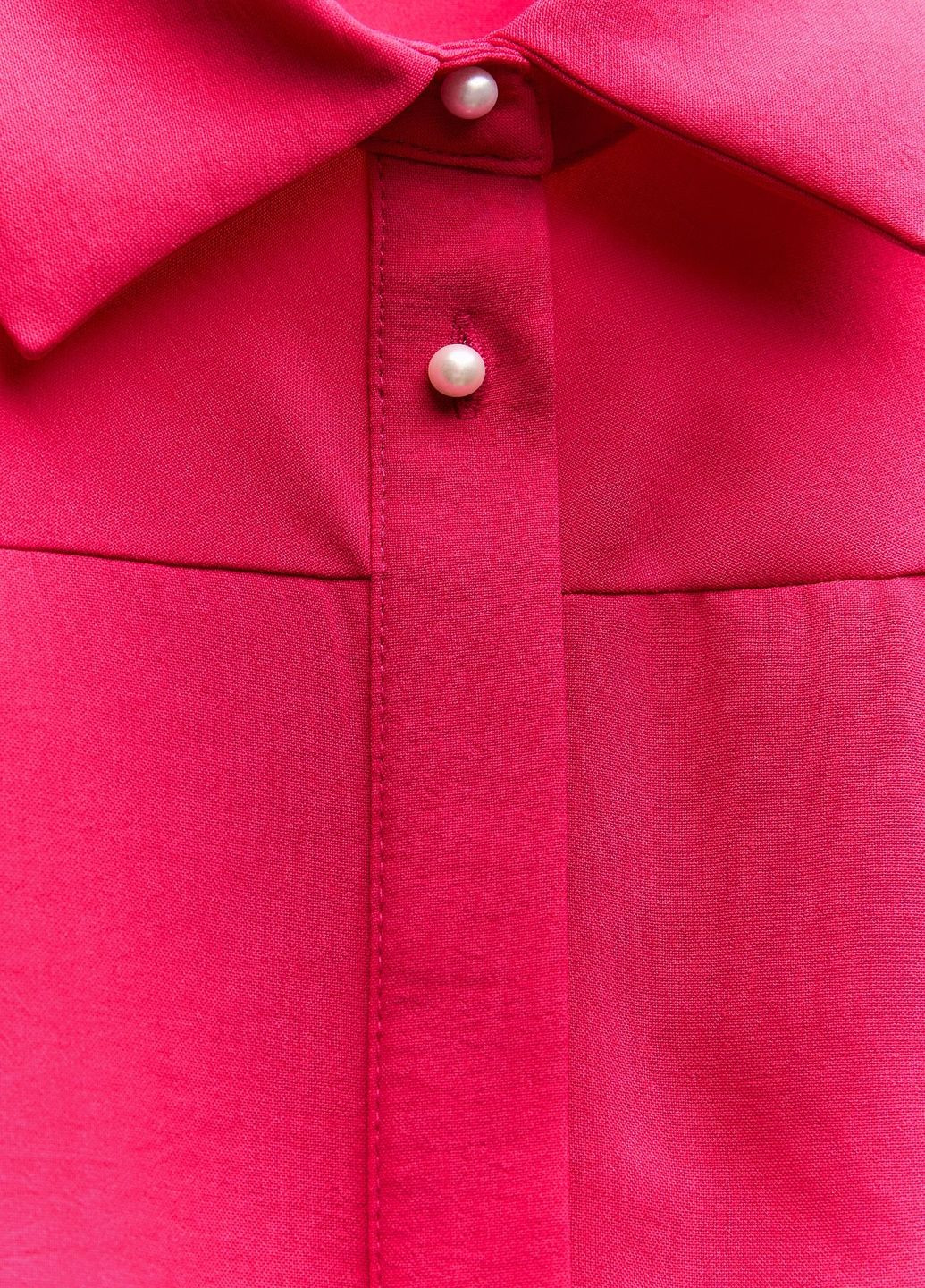 Розовая классическая рубашка однотонная Zara