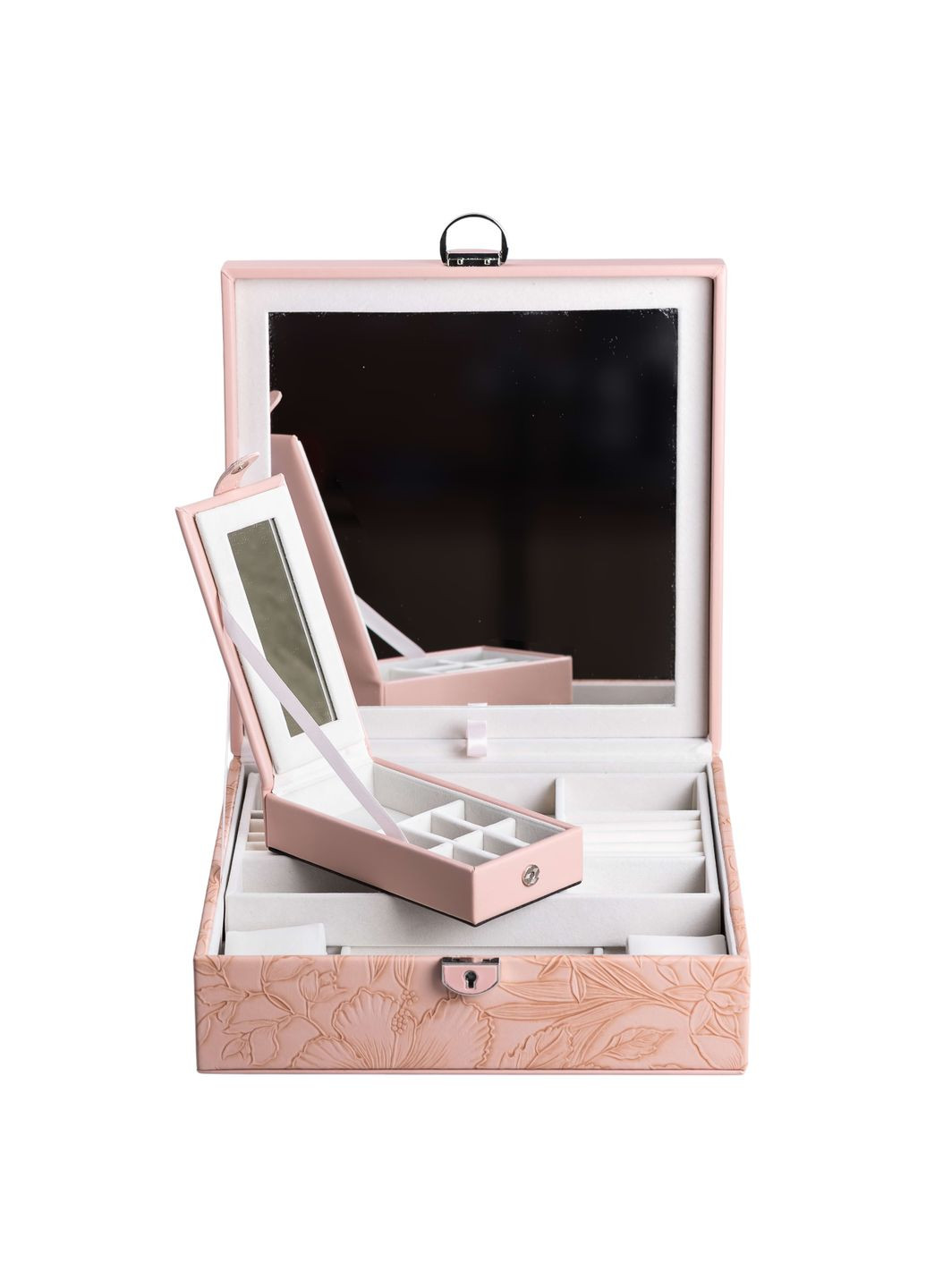 Ящик-органайзер для украшений с замком 25х25х8,5 см, Yiwu (328602953)