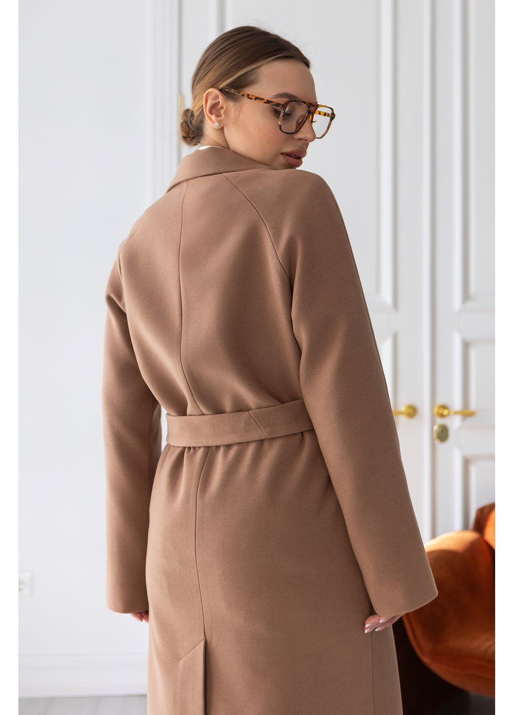 Бежевое демисезонное Пальто демисезонное С63 CHICLY