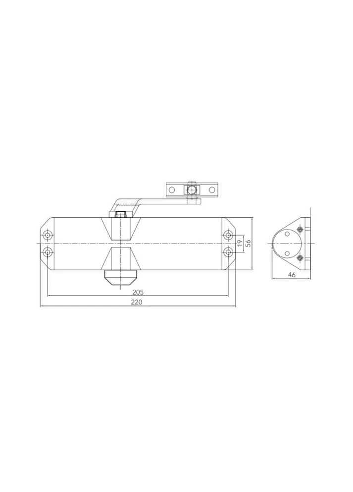 Дверной доводчик DT-83 Silver (63-00058) Dortec (382764935)