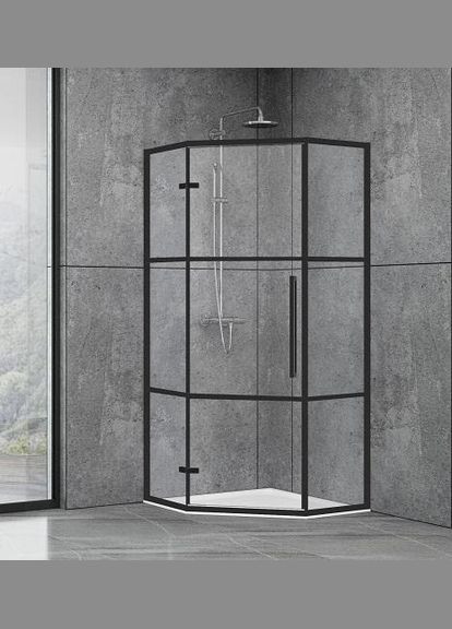 Душова кабіна DL197HBP Black Matt Paint 900x900x1900 Dusel (328596768)
