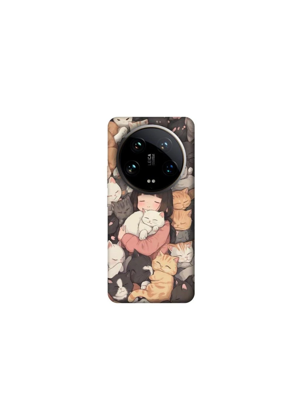 Чохол на Xiaomi 14 Ultra Girl with cats Frontalka (353330062)