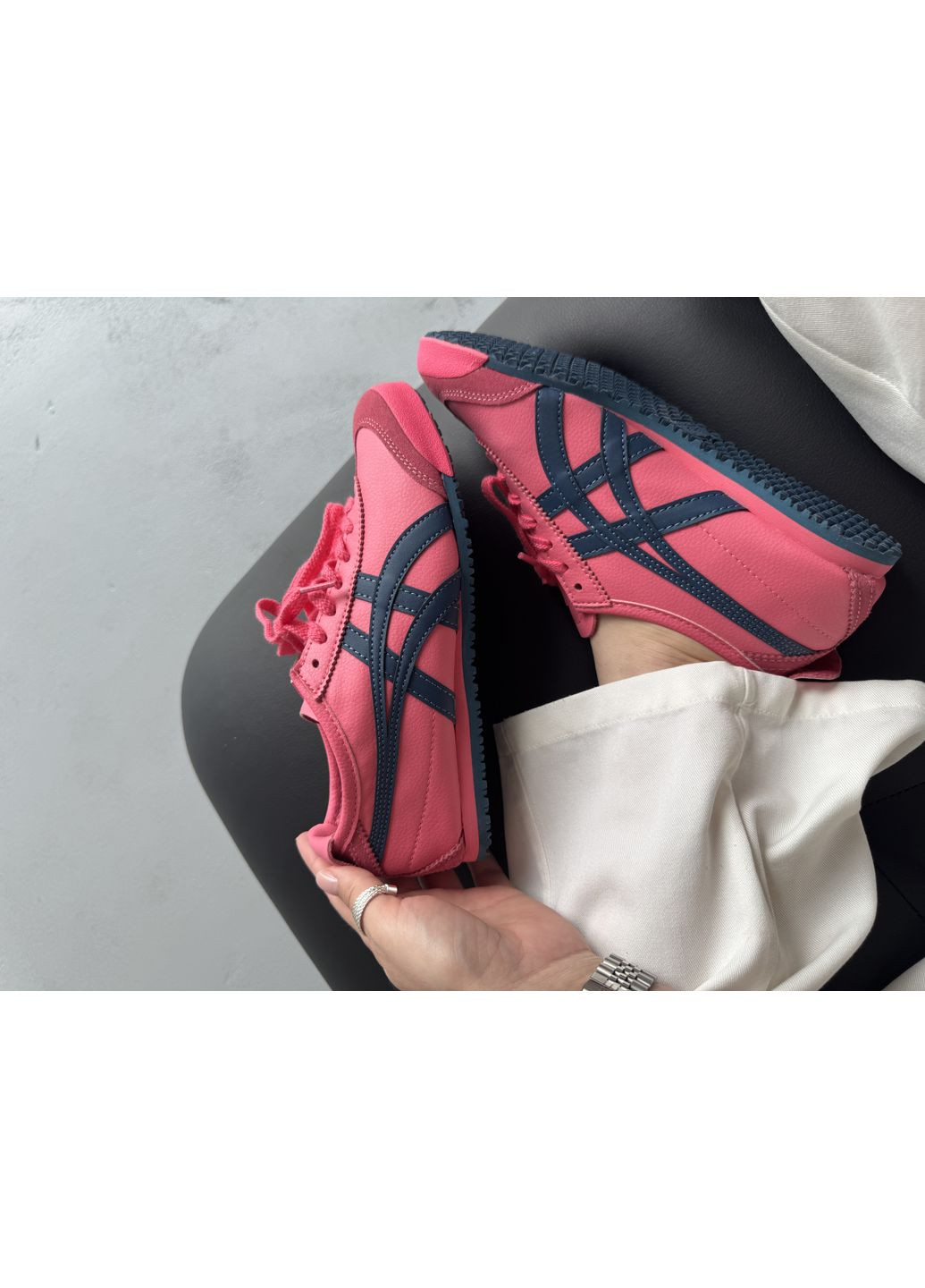 Розовые демисезонные кроссовки мужские asics onitsuka tiger mexico pink асикс онитцука тайгер No Brand