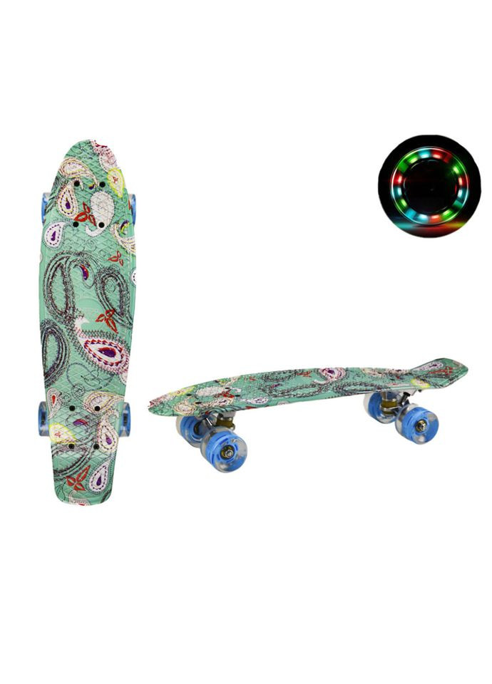 Скейт "Пенні борд" SC20412 колеса зі світлом, принт, 56 см Bambi (302385216)