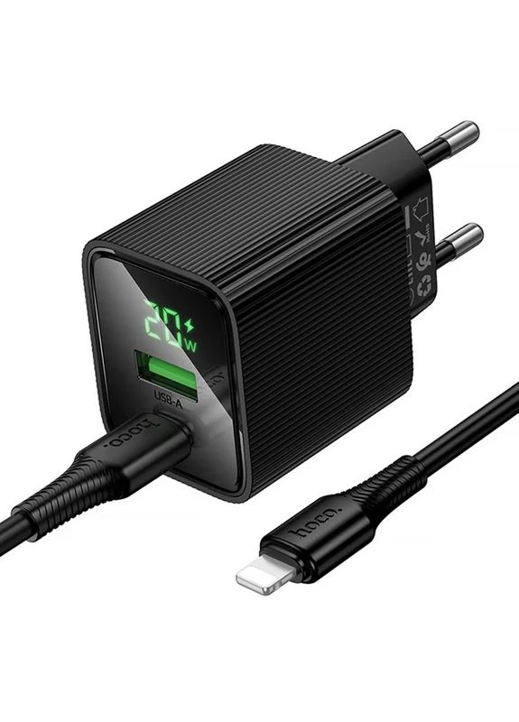 СЗУ Hoco CS83A Excellent 20Вт PD+QC3.0 1USB-A/1C з кабелем Type-C to Lightning No Brand (402065052)