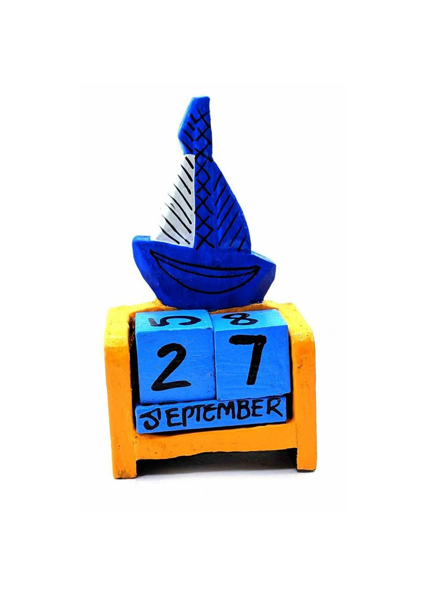 Календарь настольный "Парусник" деревянный (14х7х3,5 см) No Brand (316718689)