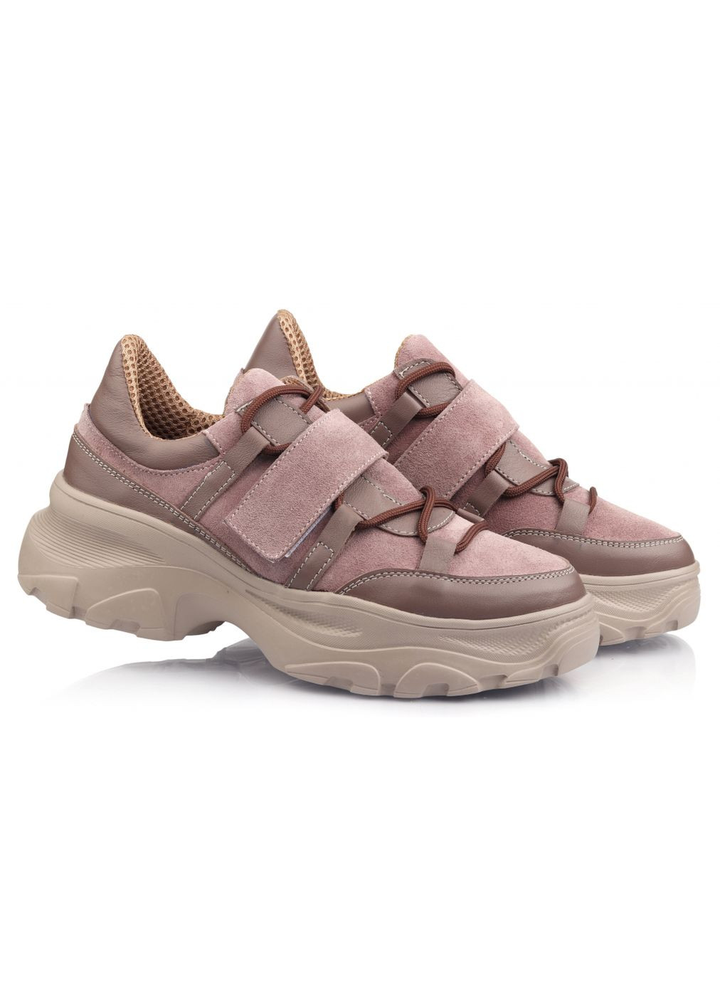 Бежевые всесезонные кроссовки 3014 для девочек бежевые, кожа+замш. размер 38 Astini