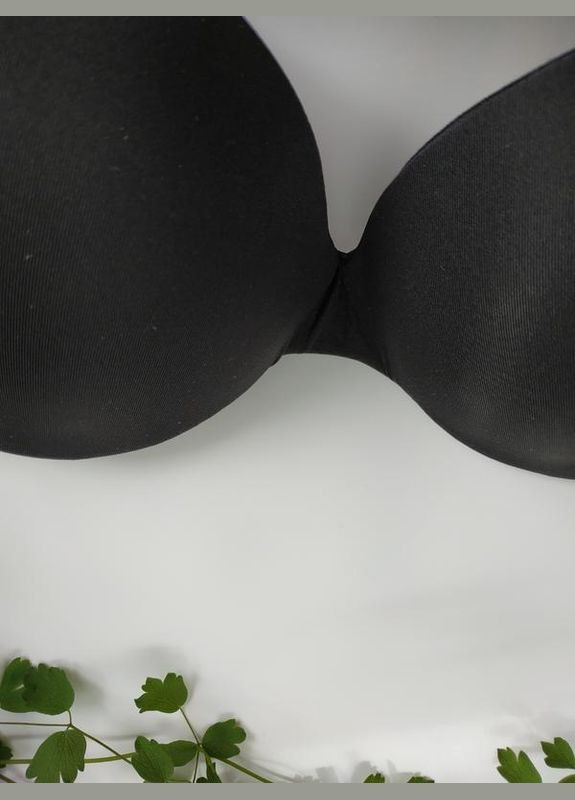 Чорний бюстгальтер з ефектом пушап 1368 білий гладенький SieLei поліамід